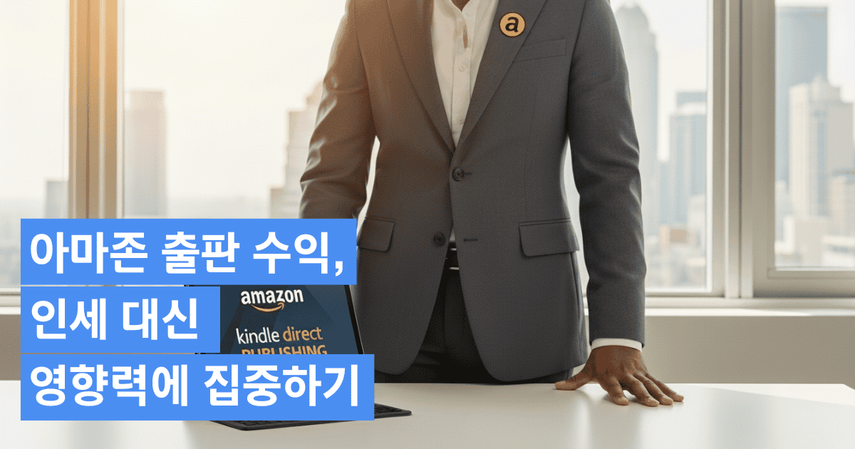 아마존 출판 수익, 인세 대신 영향력에 집중하기
