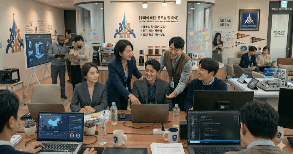 CEO 브랜딩이 잘 되어 있어 CEO에게 격려받는 직원들